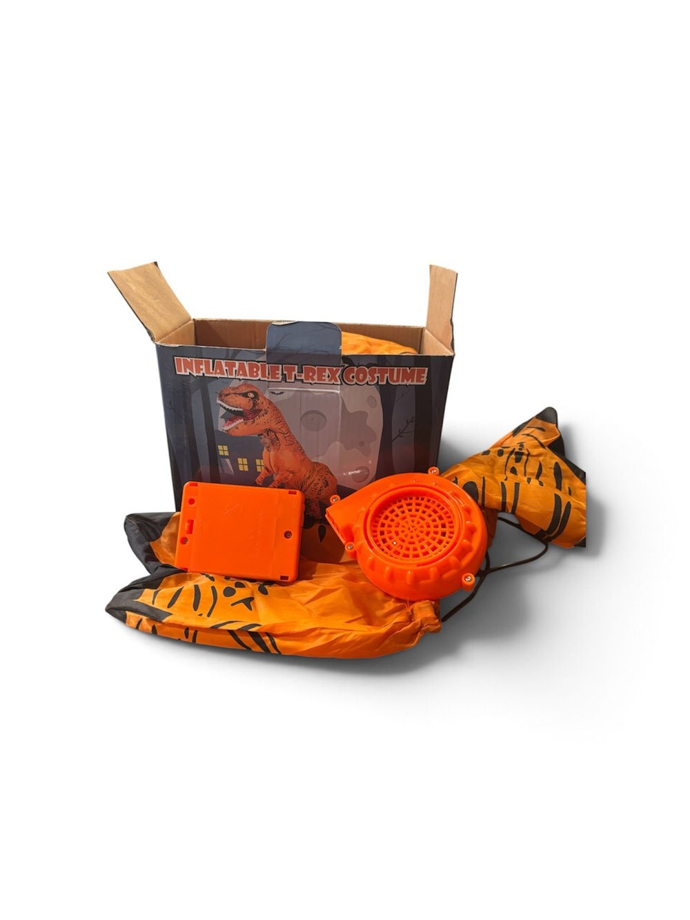 Inflatable T-Rex Dinosaur Costume Kids/Youth Halloween Costume w/ Fan - Picture 5 of 7